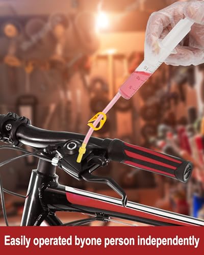 Brake Bleed Kit for Shimano, TEKTRO, TRP Hydraulic Disc Brakes, Mountain Brake Bleed Kit Including High Performance Mineral Oil Brake Fluid. - size: 3*60ml