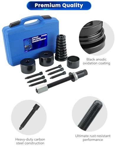 ATPEAM 19pcs Universal Front Wheel Drive Bearing Puller | Front Wheel Hub Removal Car Kit Set