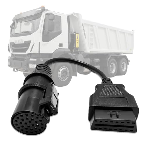Truck OBD1 to OBD2 Cable for Iveco 30 Pin OBD2 Diagnostic Cable Adapter | Compatible with Iveco 30pin Connector,Heavy Duty Truck OBDii Diagnostic Adapter Work with ELM 327 Scanner Tools/Code Reader - style: Fit for Iveco 30pin