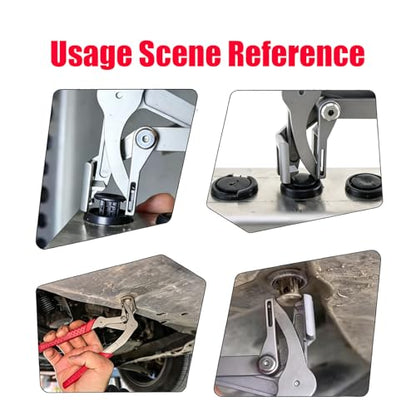 Car Clip Pliers Trim Removal Tool, Spring-Loaded Fastener Rivet Remover, Damage-Free Auto Door Panel & Interior Exterior Trim Disassembly Tool, 17-4 Stainless Steel (Red)
