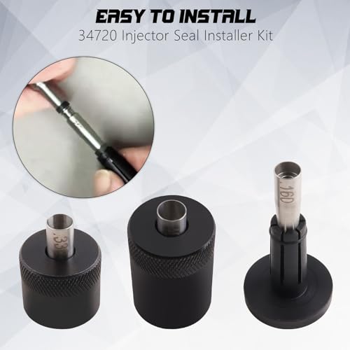 34720 Professional Injector Seal Installer Kit 8Pc for Ford, GM, Subaru Engine Precision Fuel Injector Seal Tool Kit Fits Hitachi, Bosch, Continental, Delphi
