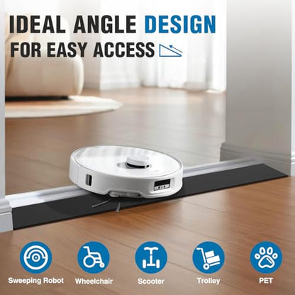 Nilight 0.6" Rise Threshold Ramp for doorways, 39.4" Wide Low Profile Cuttable Rubber Wheelchair Access Door Ramp for Doorway, Curb, Home Steps, Bathroom - size: 0.6" Rise