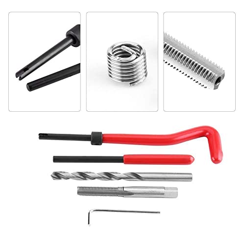 35 Pcs Thread Repair Kit, Stainless M10 x1.0mm Thread Repair Insert Kit Compatible Hand Tool for Auto Repairing - size: M10 x1.0mm, style: Metric