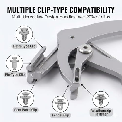 Car Clip Pliers, 2026 New Professional Auto Clip Removal Pliers | Panel Clip Removal Tool for Auto Door Panel, Upholstery & Dashboard, Universal Fastener Remover for Most Vehicles