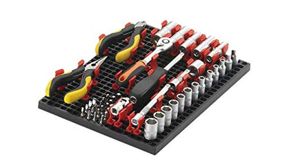Organizer Genie ® - One Red Pegboard to organize your Sockets, Wrenches, Pliers, Screwdrivers, Bits and All Other Tools - color: Red