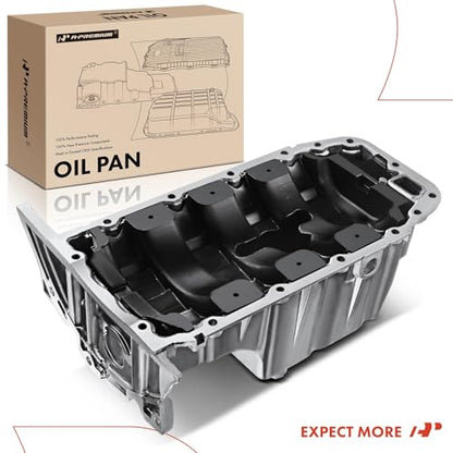 A-Premium Engine Oil Pan Sump with Drain Plug | Compatible with Chevrolet Cruze 2010-2016, Cruze Limited 2016, Sonic 2012-2018, Trax 2017-2018, 1.8L, W/o Oil Level Sensor