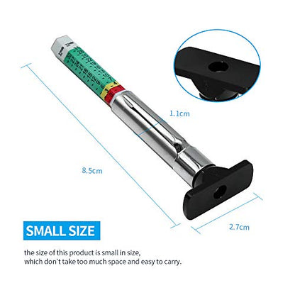 4-Pack Tire Tread Depth Gauge 32nds, Tire Depth Measuring Tool Color Coded Green