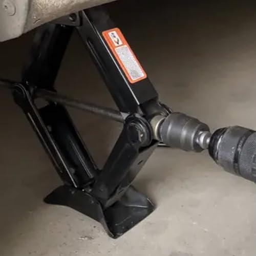 2025 New Scissor Type Car Jack Heavy Duty Socket Converter, Scissor Type Jack Heavy Duty Sleeve Converter, Hand Drill and Ratchet Universal Tire Replacement Tool (A)