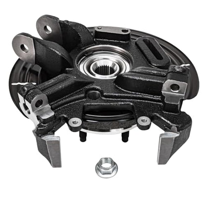 Detroit Axle - 4pc Steering Knuckles Kit for 02-05 Ford Explorer Mercury Mountaineer, 2 Rear Steering Knuckles & Wheel Bearing Hubs 2 Front Wheel Bearing and Hubs 2002 2003 2004 2005 Replacement - size: 4UW47703/Kit
