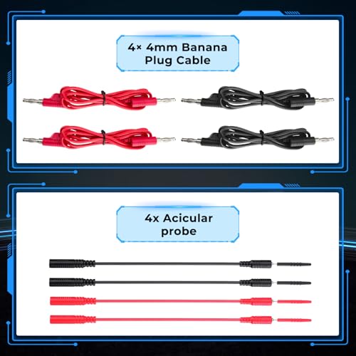 110PCS Automotive Test Lead Kit Multimeter Back Probe Tester | Relay wire connectors, alligator clips, carrying case, automotive diagnostics, electrical testing, multimeter accessories