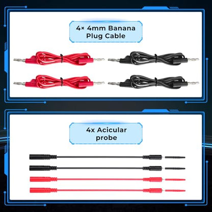 110PCS Automotive Test Lead Kit Multimeter Back Probe Tester | Relay wire connectors, alligator clips, carrying case, automotive diagnostics, electrical testing, multimeter accessories