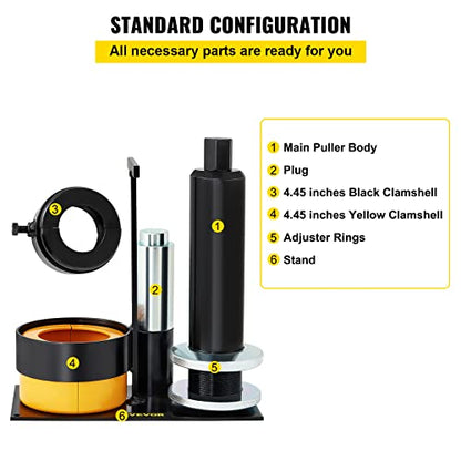 VEVOR Carrier & Pinion Bearing Puller, Compatible with Dana 30, 40, 60, 70, Ford 9" Bearings, Pinion Puller Tool with 2 Clamshells, 45# Steel Clamshell Carrier Bearing Puller for Auto Repair - style: 1-Piece Bearing