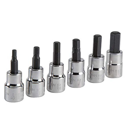 CRAFTSMAN Hex Bit Socket Set, 3/8" Drive, Metric, 6-Piece (CMMT34448) - size: 6PC in, style: 6PC Hex MM