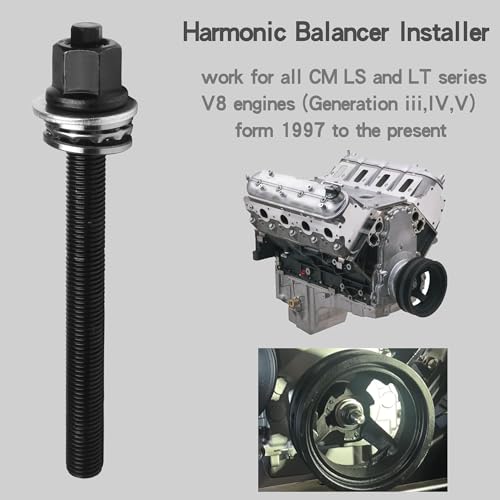 Crank Pulley Puller and Installation Set, Harmonic Balancer Puller and Harmonic Balancer Installation Tool, for GM LS LT Engines, for GM 25264 1997-UP V8 LS1 LS2 LS3 LS4 LSX LSA LS6 LQ4 LQ9