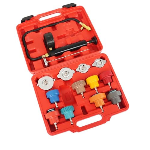 WFLNHB 14Pcs Universal Radiator Pressure Tester Cooling System Head Gasket Leak Detector