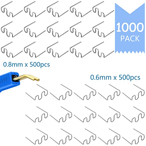 1000pcs Welding Rods Hot Staple Repair Machine Plastic Welding Hot Stapler | For Repair Machine Car Bumpers Dashboards Lamp Holders Plastics Rings Daily Plastics Supplies 0.8 0.6mm(Wave Shape)