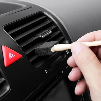 Car Detailing Brush Set, Foam Cleaning Brushes for Air Vents, Dashboard, and Crevices, Soft Sponge Detail Tools