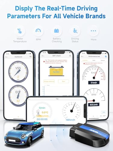 ANCEL BD300 Bluetooth OBD2 Scanner, Full System Code Reader and Diagnostic Tool for BMW with Battery Registration Service Reset EPB CBS ETC ABS Airbag & Powerful OBD2 Functions - color: BD300 Bluetooth