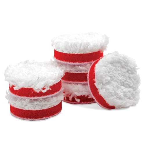 Griot's Garage BOSS 1” Microfiber Pads for Car Polishing and Detailing, Buffing Pads for Moderate and Severe Scratch Removal, Set of 6 - size: 1 Inch Pads (Set of 6)