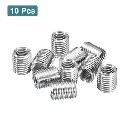 uxcell 10Pcs Threaded Inserts, M12-1.75x20 & M16-2x20 Stainless Steel 303 Screw Thread Sleeves Thread Repair Insert for Mechanical Equipment - size: M12-1.75x20 & M16-2x20mm