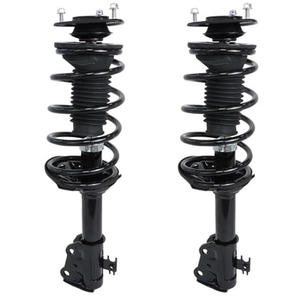 Detroit Axle - 4pc Front End Suspension Kit for Toyota Echo 2000-2005, 2 | Ready Suspension Struts w/Coil Spring Assembly 2 Lower Control Arms w/Ball Joints 2001 2002 2003 2004 Replacement - size: 4CQ1201139/Big Kit