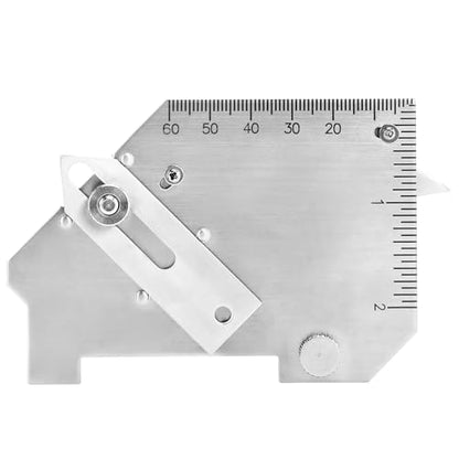 VASTOOLS Cam Weld Gauge,Stainless Steel,Metric & Inch,Linear Measurements up to 2"(50mm),Permanently Etched Markings and Thickness for Professional Welders