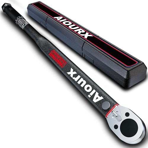3/4" Drive Click Torque Wrench 25-350 Ft.-Lb. / 33.9-474.8 Nm, 72 Tooth Dual-Direction Adjustable, Dual Scale, ±3% Accuracy, for Bicycle, Motorcycle, Automotive Repair and Maintenance - size: 3/4"