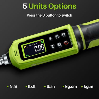 1/4" Drive Digital Torque Screwdriver, 0.09-6N.m for Gunsmithing | 0.8-53.1In.Lb Inch Pound Screwdriver Torque Wrench with ±2% Accuracy, Vibration Buzzer Indicator for Bike,Mounting,Electronic - size: 0.8-53.1 In.Lb/0.09-6 N.m