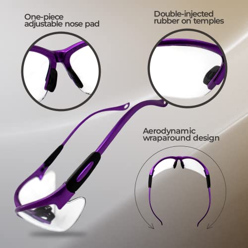 Global Vision Safety Shop Glasses - color: Purple