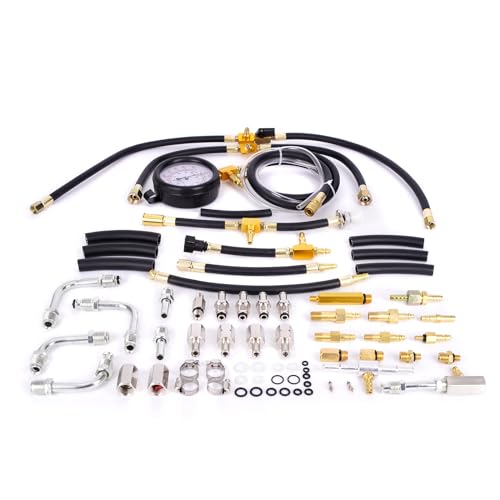MOCA Pro Fuel Injection Pressure Tester Kit 0-140PSI/ 10 Bar, Fuel Pressure Tester Kit Diagnose Weak Fuel Pumps, Test Fuel Flow, and Leak-Down Fits for BMW & for Ford & for Mercedes Benz