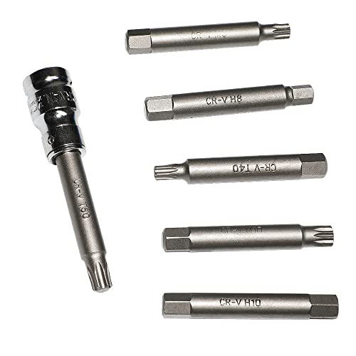 14 Piece Alternator Pulley Remove Kit Free Wheeling Pulley Remover Socket Drills Compatible with Ford Compatible with GM/VW