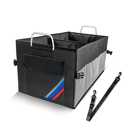Car Trunk Organizer, Portable, Collapsible, Waterproof, Oxford Cloth, Aluminum Handle, Ideal for SUVs, Cars, Camping, Storage - size: Large Storage Box -60