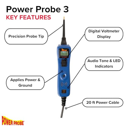 Power Probe 3 Circuit Tester, Supplies Power & Ground (PP3CSBLU) - color: Blue - Limited Edition
