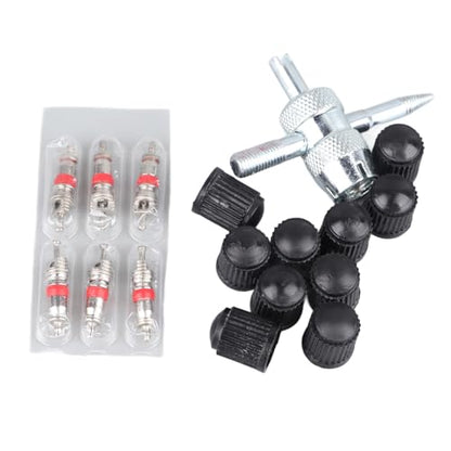 Tbest Tire Spoon Levers Heavy Duty Steel Motorcycle Change Kit with Rim Protectors Valve Core Set for Bike Repair