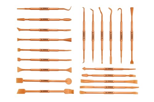 20PCS Delicate Pickup Tool Set, Non-Marring Scraper & Pry bar Kit, Multifunction Double-ended Mini Pick and HookTools, for various jobs detail clean, separating small parts, remove trim clips…