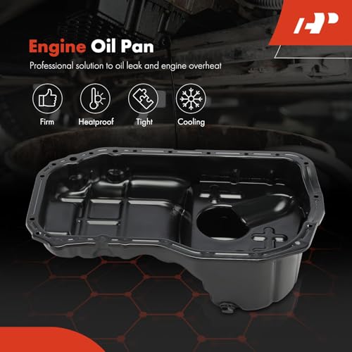 A-Premium Engine Oil Pan Sump with Drain Plug | Compatible with Mitsubishi Eclipse 2006-2012, Galant 2004-2012, 2.4L Gas, Reliable Oil Storage, Perfect Seal
