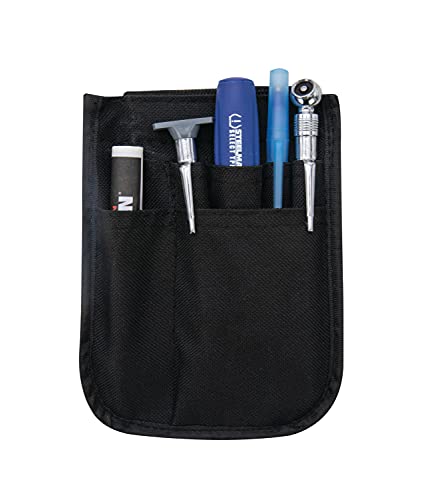 STEELMAN Tire Repair Technician Inspection Kit, Durable Nylon Pouch with Valve Core Remover, Depth Gauge, Pencil Air Gauge, Brake Pad Gauge, and Tire Marking Crayon - size: Technician Inspection Kit