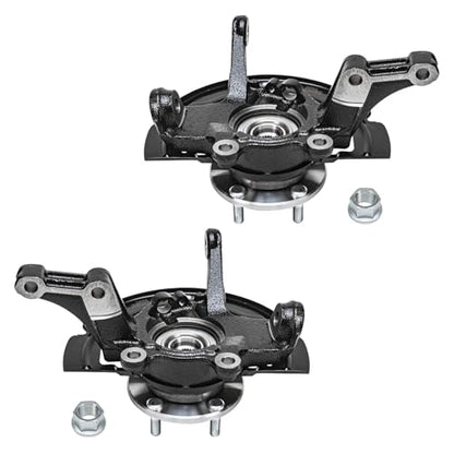 Detroit Axle - 2.5L Front Knuckles Brake Calipers for 2002-2006 Nissan Altima 2003 2004 2005 Replacement Steering Knuckles and Wheel Bearing Hubs Assembly Disc Brake Calipers w/Brackets - size: 4BU50546/Kit