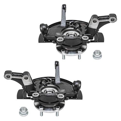 Detroit Axle - Front Knuckles Tie Rods for 2.5L Nissan Altima 2002 2003 2004 2005 2006 Steering Knuckles and Wheel Bearing Hubs Assembly Outer Tie Rod Ends Replacement - size: 4SU50554/Kit
