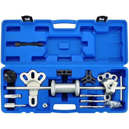 9-Way 2/3 Jaw Bearing Hub Gear Seal Remover Tool | 19PCS Heavy Duty Slide Hammer Puller Kit