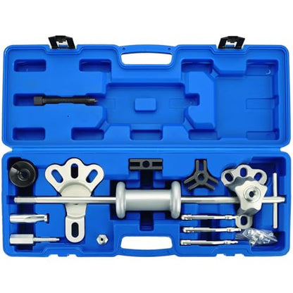 9-Way 2/3 Jaw Bearing Hub Gear Seal Remover Tool | 19PCS Heavy Duty Slide Hammer Puller Kit