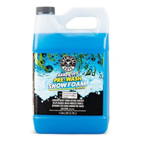 Chemical Guys, Snow Foam Pre Wash Car Wash Soap for Foam Cannons, 1 Gallon | High-suds snow foam pre-soak for foam cannons and foam guns; loosens dirt and grime before your contact wash. Dilutable. - size: 128 Fl Oz (Pack of 1)