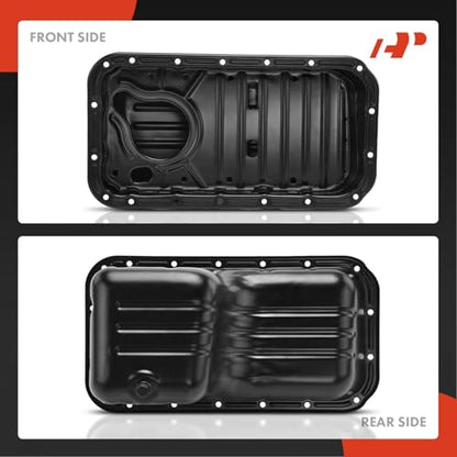A-Premium Engine Oil Pan Sump with Drain Plug Compatible with Chevrolet Spark 2013 2014 2015, 1.2L, Replaces 25186958