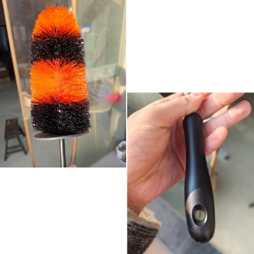 Rim Cleaner Brush, Wheel Brush for Car Detailing, Comfortable Grip, Soft and Scratch-Free, for Rims, Small Slots, Brake Dust Crevices(Blue) - color: Blue
