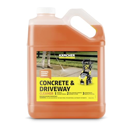 KÄRCHER Concrete & Driveway Cleaner, Cleans Concrete, Brick, Mansory, and Stone Areas, Highly Concentrated, Makes up to 40 gal of Cleaner, Readily Biodegradable, For Pressure Washers - style: Concrete & Driveway Cleaner