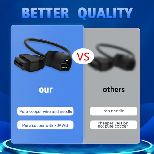 OBD2 Adapter for Mazda 17 Pin OBD1 to 16 Pin OBD2 Diagnostic Cable, Compatible with Mazda Vehicles 17pin Connector, Work with ELM327 OBD2 Diagnostic Scanner Tool and Code Reader - style: Fit for mazda-17pin