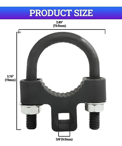 Zlirfy Tie Rod Removal Tool,3/8” inch Universal Low Profile Tool,Car Accessories Auto Tools Inner Tie Rod U-Wrench Repair Mechanic Tools,Inner Tie Rod Tool for Inner Tie Rod Removal and Installation
