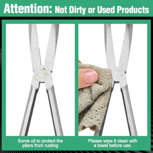 SPEEDWOX Long Reach Bent Nose Pliers 10 Inches 90 Degree Intermeshed Teeth Precision Fine Pliers for Hard to Reach Narrow Spaces High Leverage Reduce Efforts Non-slip Handle - style: 90°Bent Nose Pliers