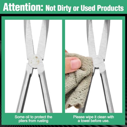 SPEEDWOX Long Reach Bent Nose Pliers 10 Inches 90 Degree Intermeshed Teeth Precision Fine Pliers for Hard to Reach Narrow Spaces High Leverage Reduce Efforts Non-slip Handle - style: 90°Bent Nose Pliers