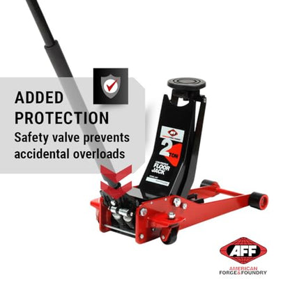 AFF 2 Ton Professional Floor Jack - Heavy Duty, Dual Pump - Low Profile Hydraulic Car Jack - style: Floor Jack